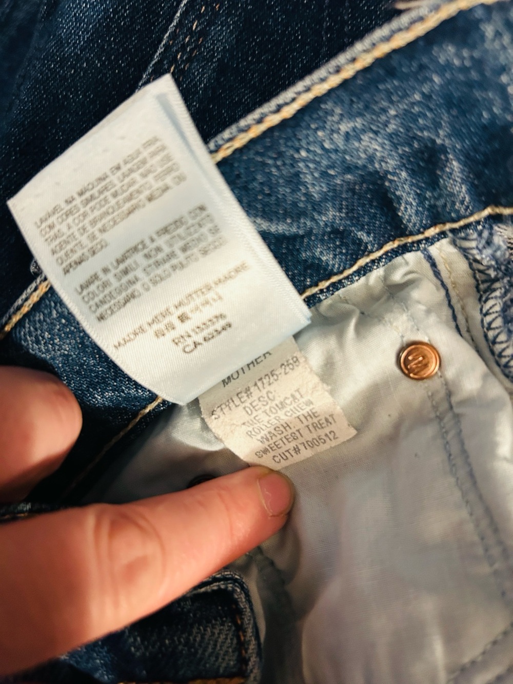 🩷💛MOTHER Denim The Tomcat Roller Chew Jeans in The Sweetest Treat fits like 28💛🩷 - Picture 9 of 10